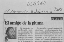 El amigo de la pluma  [artículo] Mario Escobar U.