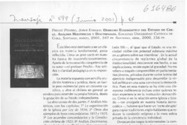 Derecho eclesiástico del Estado de Chile  [artículo] Aníbal Edwards