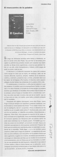 El reencuentro de la palabra