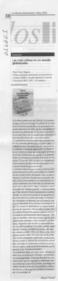Las crisis cíclicas en un mundo globalizado  [artículo] Magaly Parada