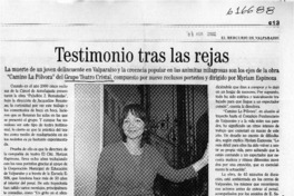 Testimonio tras las rejas