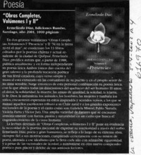 "Obras completas volúmenes I y II"  [artículo]