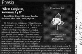 "Obras completas volúmenes I y II"  [artículo]