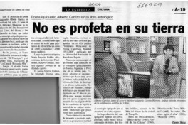 No es profeta en su tierra  [artículo] Daniel Meza