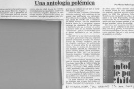 Una antología polémica  [artículo] Marino Muñoz Lagos