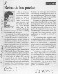 Reina de los poetas  [artículo] Nancy Monterrey