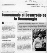 Fomentando el desarrollo de la dramaturgia  [artículo]