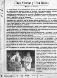 "Tres Marías y una Rosa"  [artículo] Marina de Navasal