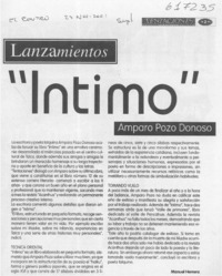 "Íntimo"  [artículo] Manuel Herrera