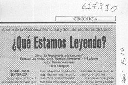 "La posada de la calle Lancaster"  [artículo]