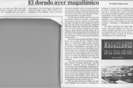 El dorado ayer magallánico  [artículo] Marino Muñoz Lagos