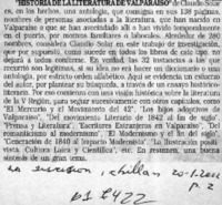 "Historia de la literatura de Valpaíso"  [artículo]