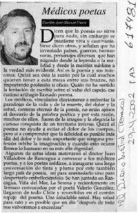 Médicos poetas  [artículo] Juan Manuel Fierro