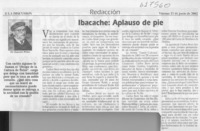 Ibacache, aplauso de pie  [artículo] Alejandro Witker