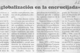 "La globalización en la encrucijada"  [artículo]