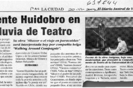 Vicente Huidobro en la lluvia de Teatro
