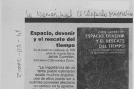 Espacio, devenir y el rescate del tiempo  [artículo]