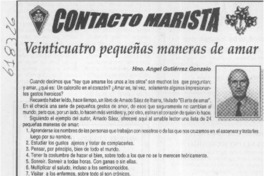 Veinticuatro pequeñas maneras de amar  [artículo] Ángel Gutiérrez Gonzalo