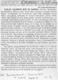 Carlos Calderón Ruiz de Gamboa  [artículo] Carlos René Ibacache