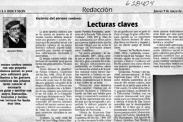 Lecturas claves  [artículo] Alejandro Witker