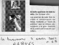 Al bello aparecer de este lucero  [artículo]