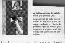 Al bello aparecer de este lucero  [artículo]