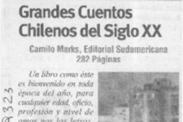 Grandes cuentos chilenos del siglo XX  [artículo]