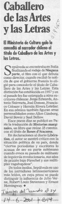 Caballero de las artes y las letras  [artículo]