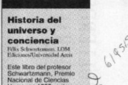 Historia del universo y conciencia  [artículo]