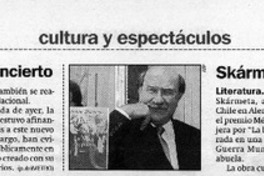 Skármeta fue premiado en Francia  [artículo]