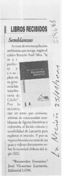 Semblanzas  [artículo]