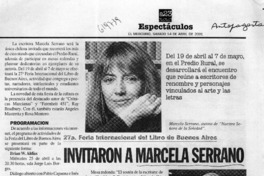 Invitaron a Marcela Serrano  [artículo]
