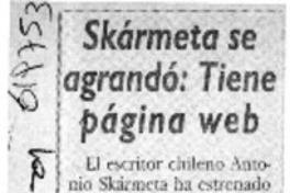 Skármeta se agrandó, tiene página web  [artículo]