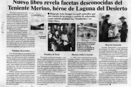 Nuevo libro revela facetas desconocidas del Teniente Merino, héroe de Laguna del Desierto  [artículo]