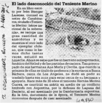 El Lado desconocido del Teniente Merino  [artículo]