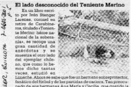 El Lado desconocido del Teniente Merino  [artículo]