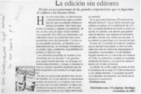 La edición sin editores  [artículo] Tito Matamala