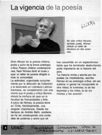 La Vigencia de la poesía  [artículo]