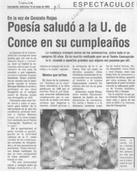 Poesía saludó a la U. de Conce en su cumpleaños  [artículo]