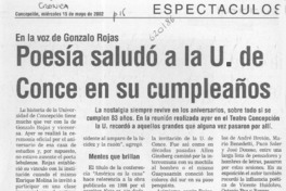 Poesía saludó a la U. de Conce en su cumpleaños  [artículo]