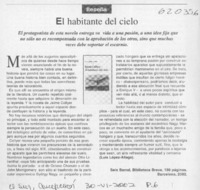 El habitante del cielo  [artículo] Luis López-Aliaga