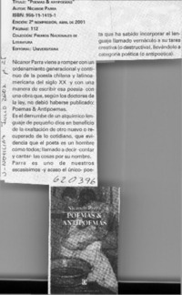 Poemas & antipoemas  [artículo]