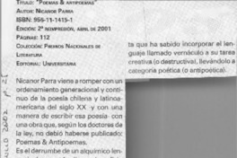Poemas & antipoemas  [artículo]