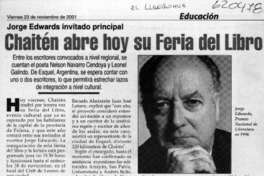 Chaitén abre hoy su Feria del Libro