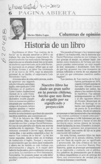 Historia de un libro  [artículo] Marino Muñoz Lagos