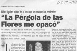 "La pérgola de las flores me opacó"  [artículo] I. P.
