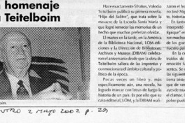 Rindieron homenaje a Volodia Teitelboim  [artículo]
