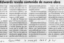 Jorge Edwards revela contenido de nueva obra