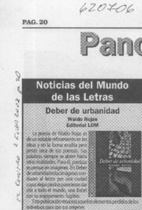 Deber de urbanidad  [artículo]