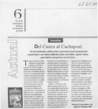 Del Cuzco a Cachapoal  [artículo] Alfredo Barría